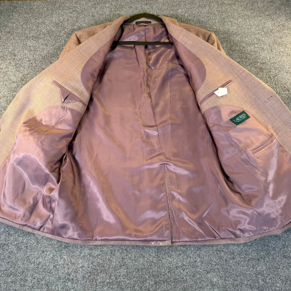 Lauren Ralph Lauren Mens Ultraflex Lexington Sport Coat Rose Pink 43R NWT
